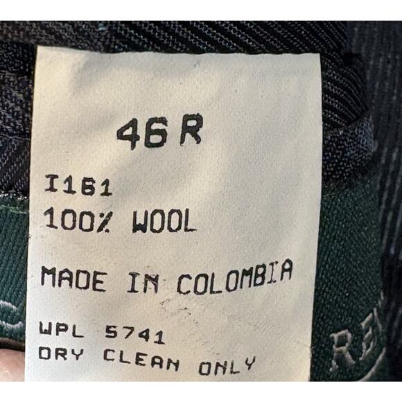 NWT Oscar De La Renta 100% Wool Gold Button Blazer 46R Navy Blue Office Men's - Picture 13 of 15